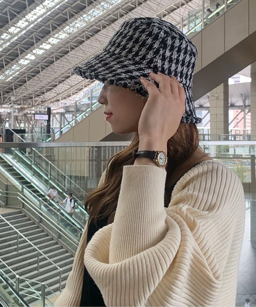 FREE'S MART（フリーズマート）の「◆ツイードハット（ハット・レディース・ブラック系その他/ホワイト系その他/ブラック/ホワイト系その他2・ﾌﾘ-）」の8枚目の写真