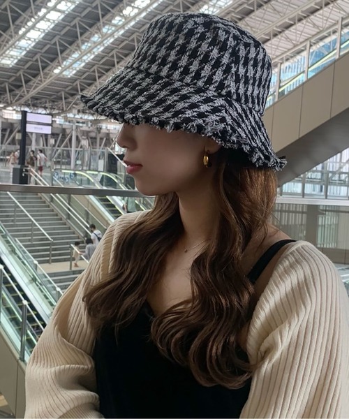 FREE'S MART（フリーズマート）の「◆ツイードハット（ハット・レディース・ブラック系その他/ホワイト系その他/ブラック/ホワイト系その他2・ﾌﾘ-）」の12枚目の写真