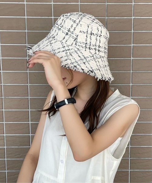 FREE'S MART（フリーズマート）の「◆ツイードハット（ハット・レディース・ブラック系その他/ホワイト系その他/ブラック/ホワイト系その他2・ﾌﾘ-）」の13枚目の写真