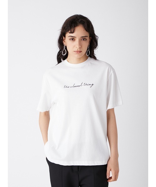 Mila Owen(ミラオーウェン)の「前後グラフィックTシャツ(Tシャツ/カットソー・レディース・ホワイト/ネイビー/グレー・0/1)」の20枚目の写真