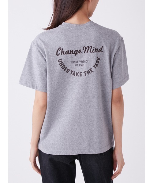 Mila Owen(ミラオーウェン)の「前後グラフィックTシャツ(Tシャツ/カットソー・レディース・ホワイト/ネイビー/グレー・0/1)」の13枚目の写真