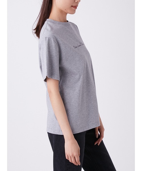 Mila Owen(ミラオーウェン)の「前後グラフィックTシャツ(Tシャツ/カットソー・レディース・ホワイト/ネイビー/グレー・0/1)」の21枚目の写真