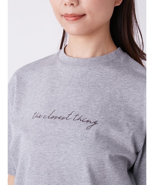 Mila Owen(ミラオーウェン)の「前後グラフィックTシャツ(Tシャツ/カットソー・レディース・ホワイト/ネイビー/グレー・0/1)」の5枚目の写真