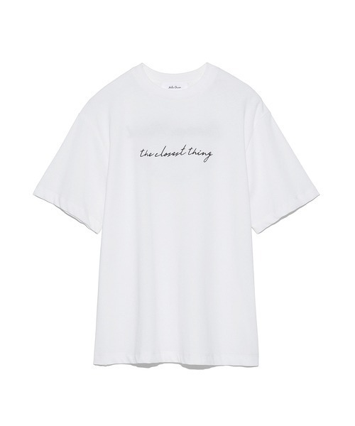Mila Owen(ミラオーウェン)の「前後グラフィックTシャツ(Tシャツ/カットソー・レディース・ホワイト/ネイビー/グレー・0/1)」の11枚目の写真