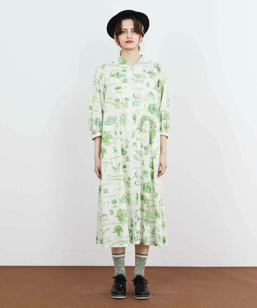 FRAPBOIS（フラボア）の「ワンダー ワンピース（シャツワンピース・レディース・ブラック/グリーン・0/1）」の22枚目の写真