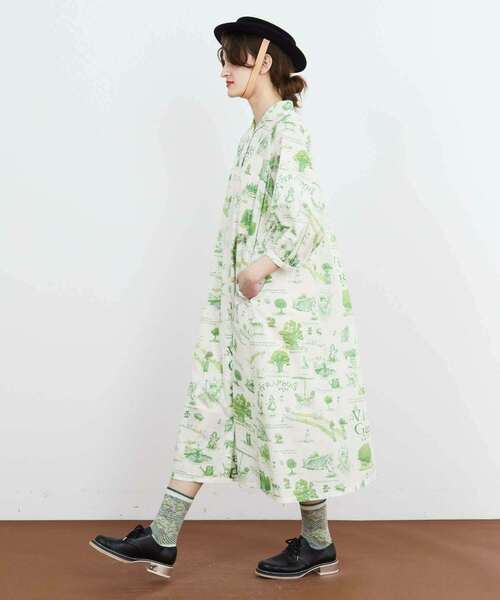 FRAPBOIS（フラボア）の「ワンダー ワンピース（シャツワンピース・レディース・ブラック/グリーン・0/1）」の20枚目の写真