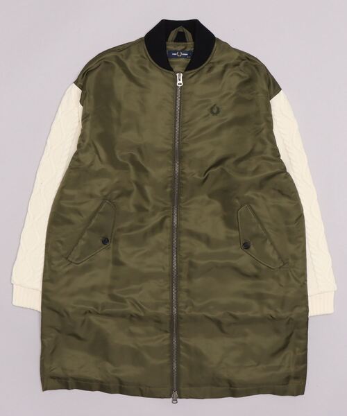 Knitted Sleeve Bomber Jacket（ブルゾン）｜FRED PERRY（フレッドペリー）のファッション通販 ZOZOTOWN