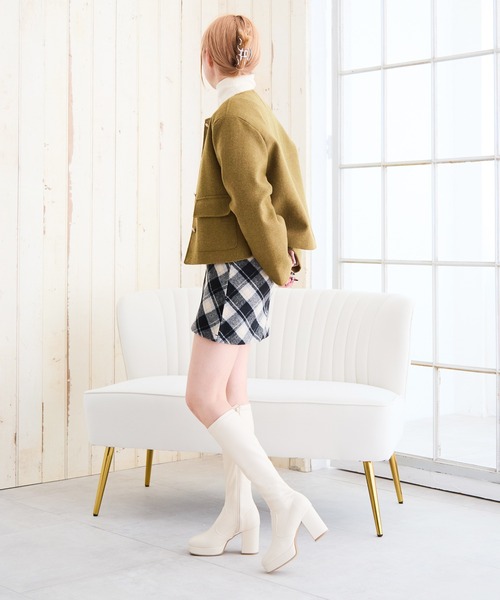 attagirl（アタガール）の「ストレッチロングブーツ（ブーツ・レディース・アイボリー/ブラック系その他/ブラック・LL/L/M/S/3L）」の10枚目の写真