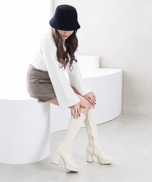 【新品未使用】　ロングブーツ　スパイクレス Purpred パープレッド 撥水 ポール ロング ブーツ co7-ps009-kk