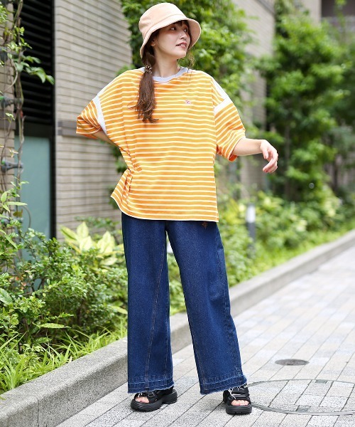 チチカカ（チチカカ）の「マルチボーダーＴシャツ（Tシャツ/カットソー・レディース・パープル/オレンジ/グリーン・FREE）」の7枚目の写真