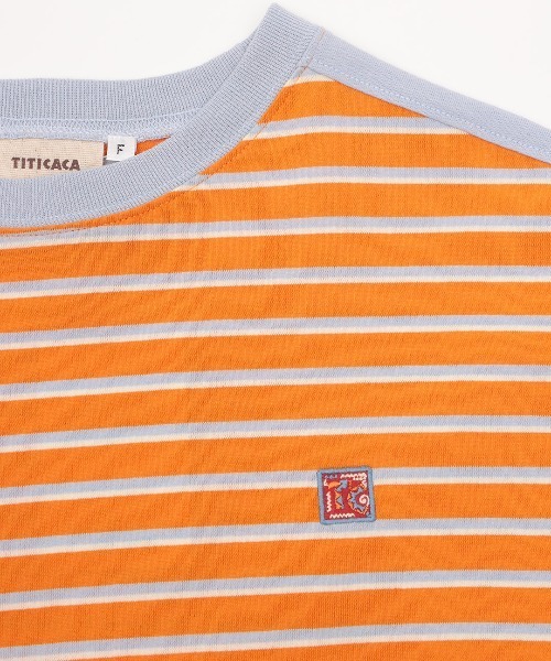 チチカカ（チチカカ）の「マルチボーダーＴシャツ（Tシャツ/カットソー・レディース・パープル/オレンジ/グリーン・FREE）」の17枚目の写真