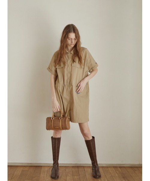 AMAIL(アマイル)の「Casual midy coverall(サロペット/オーバーオール・レディース・ブラック/ベージュ・FREE)」の13枚目の写真