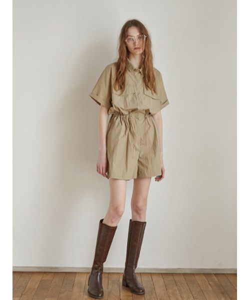 AMAIL(アマイル)の「Casual midy coverall(サロペット/オーバーオール・レディース・ブラック/ベージュ・FREE)」の8枚目の写真