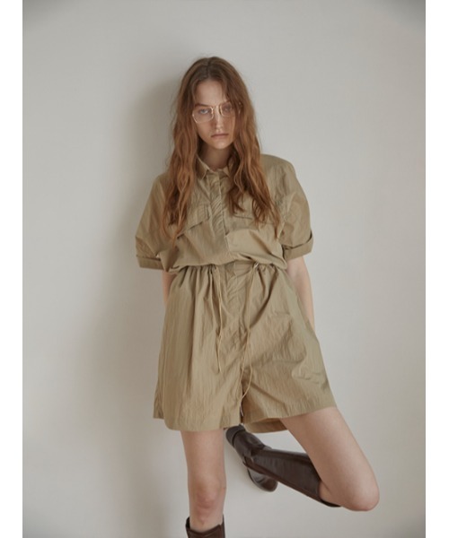 AMAIL(アマイル)の「Casual midy coverall(サロペット/オーバーオール・レディース・ブラック/ベージュ・FREE)」の7枚目の写真