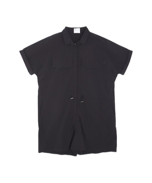 AMAIL(アマイル)の「Casual midy coverall(サロペット/オーバーオール・レディース・ブラック/ベージュ・FREE)」の4枚目の写真