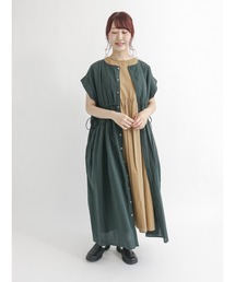 Samansa Mos2 | 前後着シャーリングワンピース(ワンピース)