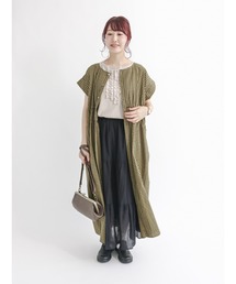 Samansa Mos2 | 前後着シャーリングワンピース(ワンピース)