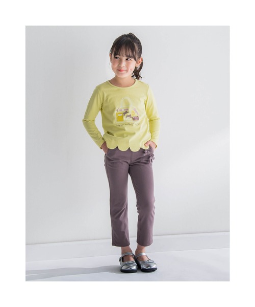 BeBe（ベベ）の「BeBe/ストレッチ ツイル リボン パンツ (80~150cm)（チノパンツ・キッズ・ブラウン・140/150/110/120/130/80/100/90）」の3枚目の写真