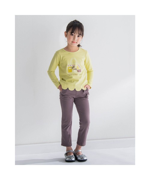BeBe（ベベ）の「BeBe/ストレッチ ツイル リボン パンツ (80~150cm)（チノパンツ・キッズ・ブラウン・140/150/110/120/130/80/100/90）」の2枚目の写真