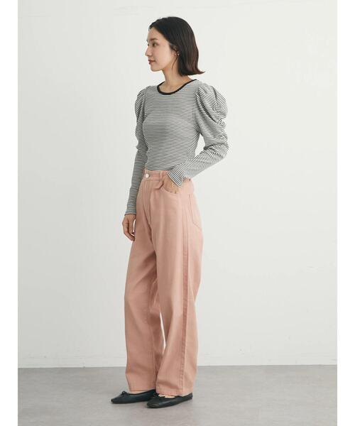 Green　Parks（グリーンパークス）の「カラーツイルセミワイドパンツ（その他パンツ・レディース・ピンク/グリーン/ホワイト系その他2・M/L）」の5枚目の写真