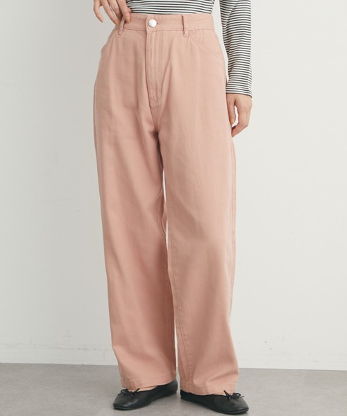 Green　Parks（グリーンパークス）の「カラーツイルセミワイドパンツ（その他パンツ・レディース・ピンク/グリーン/ホワイト系その他2・M/L）」の3枚目の写真