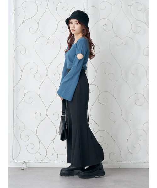 earth music&ecology(アースミュージックアンドエコロジー)の「サテンリボン付きマーメイドスカート(スカート・レディース・ブラック/ブラウン/ピンク系その他2・M/S)」の12枚目の写真