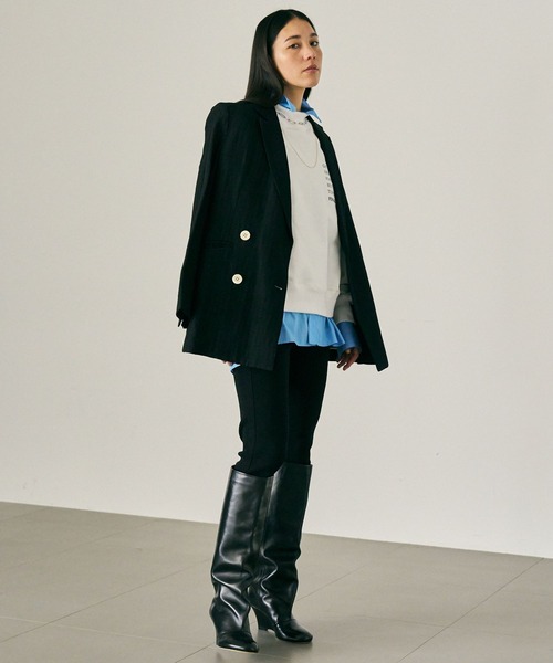 Chaos（カオス）の「Chaos(カオス)/ウィンターヘリンボーンジャケット【セットアップ可】（テーラードジャケット・レディース・ブラック/モカ/チャコール/ベージュ・FREE）」の10枚目の写真