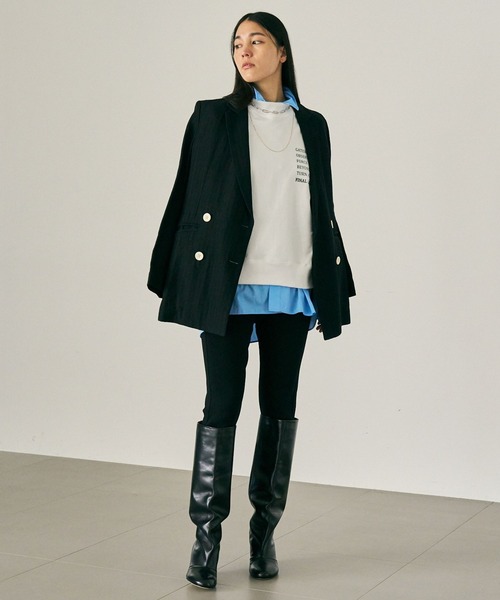 Chaos（カオス）の「Chaos(カオス)/ウィンターヘリンボーンジャケット【セットアップ可】（テーラードジャケット・レディース・ブラック/モカ/チャコール/ベージュ・FREE）」の11枚目の写真