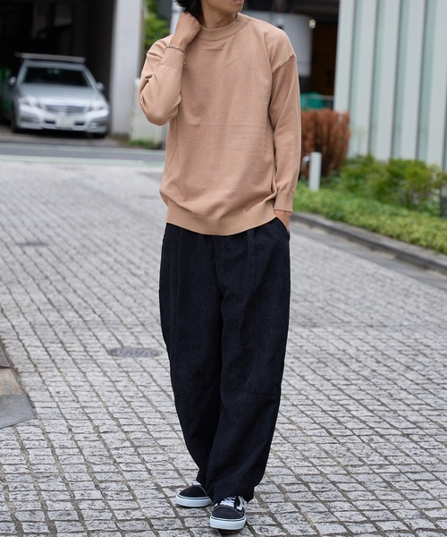 SETUP7（セットアップセブン）の「【SETUP7】コーデュロイ膝切替ワイドストレートパンツ SCCH67（その他パンツ・メンズ・ブラック/ベージュ/カーキ/ブルー・FREE）」の12枚目の写真