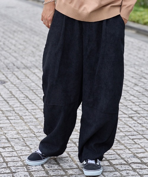 SETUP7（セットアップセブン）の「【SETUP7】コーデュロイ膝切替ワイドストレートパンツ SCCH67（その他パンツ・メンズ・ブラック/ベージュ/カーキ/ブルー・FREE）」の9枚目の写真
