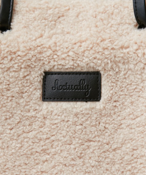 Actually(アクチュアリー)の「BOA TOTE ボアトートバッグ(トートバッグ・レディース・グリーン/グレー/アイボリー・フリー)」の9枚目の写真