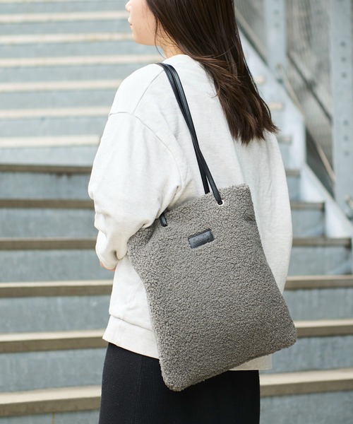 Actually(アクチュアリー)の「BOA TOTE ボアトートバッグ(トートバッグ・レディース・グリーン/グレー/アイボリー・フリー)」の16枚目の写真