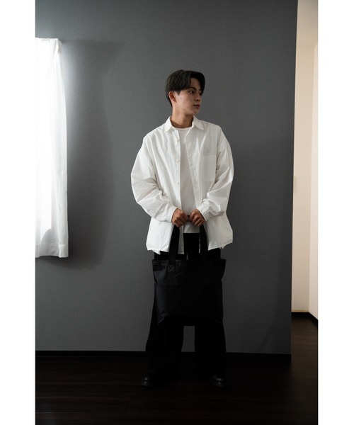 DEVICE+（デバイスプラス）の「DEVICE+ フロントポケット ナイロン トートバッグ 軽量 軽い 通勤（トートバッグ・メンズ・ブラック・FREE）」の18枚目の写真