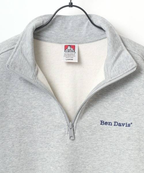 BEN DAVIS(ベンデイビス)の「BEN DAVIS/ベンデイビス ビッグシルエット ヘビーウェイト 裏起毛 ワンポイント刺繍 ハーフジップ スウェット トレーナー プルオーバー(スウェット・メンズ・ダークグリーン/ダークブラウン/オートミール/ブルーグリーン/チャコール・M/L/XL)」の12枚目の写真