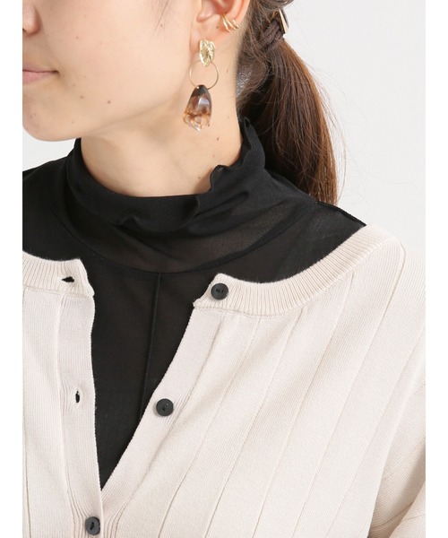 Te chichi TERRASSE(テチチテラス)の「シアータートルメロートップス(Tシャツ/カットソー・レディース・ブラック/レッド/オフホワイト/ブルー・フリ-)」の3枚目の写真