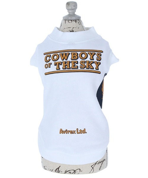 AVIREX（アヴィレックス）の「AVIREX/クルースウェット・カウボーイオブザスカイ（ペットウェア・メンズ・ホワイト/ブラック・XS/S/M/3M/3L/3S/L/2L）」の7枚目の写真