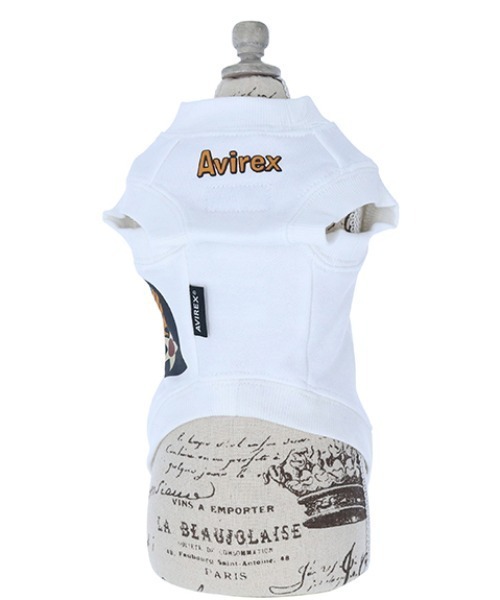 AVIREX（アヴィレックス）の「AVIREX/クルースウェット・カウボーイオブザスカイ（ペットウェア・メンズ・ホワイト/ブラック・XS/S/M/3M/3L/3S/L/2L）」の9枚目の写真