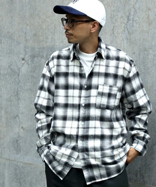 BACK NUMBER（バックナンバー）の「【BACK NUMBER】レギュラーチェックネルシャツ（シャツ/ブラウス・メンズ・ブルー/ホワイト/オレンジ・M/XL/L）」の2枚目の写真