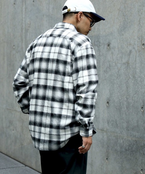 BACK NUMBER（バックナンバー）の「【BACK NUMBER】レギュラーチェックネルシャツ（シャツ/ブラウス・メンズ・ブルー/ホワイト/オレンジ・M/XL/L）」の8枚目の写真