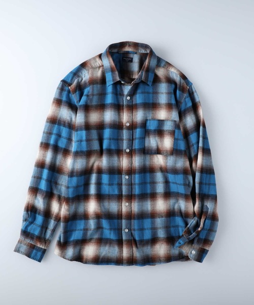 BACK NUMBER（バックナンバー）の「【BACK NUMBER】レギュラーチェックネルシャツ（シャツ/ブラウス・メンズ・ブルー/ホワイト/オレンジ・M/XL/L）」の22枚目の写真