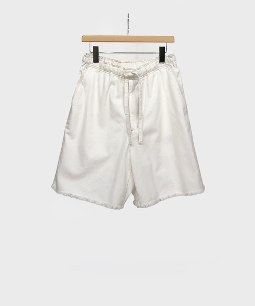 KIIT(キート)の「KIIT キート / FRINGE EASY SHORTS フリンジイージーショーツ(セットアップ) / KIO-P93-009(チノパンツ・メンズ・オフホワイト/ワンウォッシュ・2/1/3)」の2枚目の写真