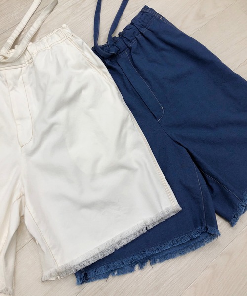KIIT(キート)の「KIIT キート / FRINGE EASY SHORTS フリンジイージーショーツ(セットアップ) / KIO-P93-009(チノパンツ・メンズ・オフホワイト/ワンウォッシュ・2/1/3)」の4枚目の写真