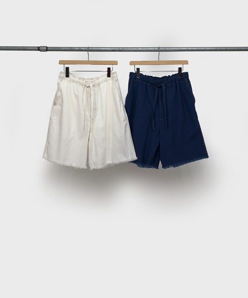 KIIT(キート)の「KIIT キート / FRINGE EASY SHORTS フリンジイージーショーツ(セットアップ) / KIO-P93-009(チノパンツ・メンズ・オフホワイト/ワンウォッシュ・2/1/3)」の12枚目の写真