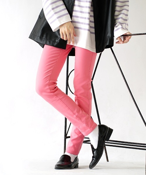 zootie（ズーティー）の「ももきもう 裏起毛パンツ（その他パンツ・レディース・ベージュ/ブラック/ピンク/ブルー/イエロー/グリーン/ライトインディゴブルー/チャコール/インディゴブルー/オリーブ・3L/LL/L/S/M）」の10枚目の写真