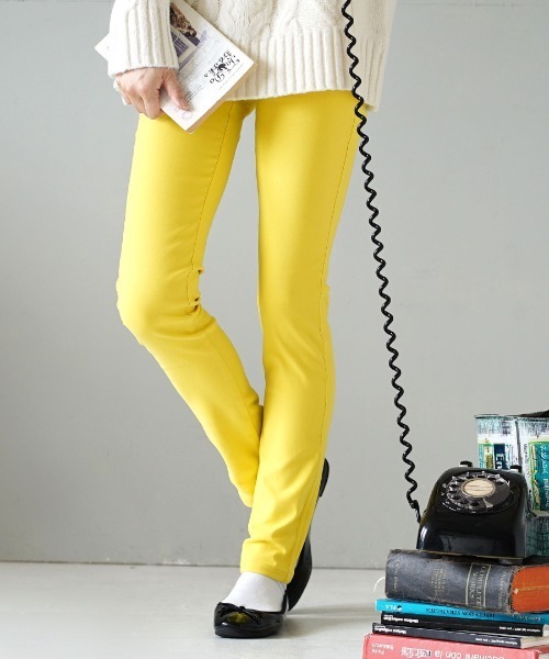 zootie（ズーティー）の「ももきもう 裏起毛パンツ（その他パンツ・レディース・ベージュ/ブラック/ピンク/ブルー/イエロー/グリーン/ライトインディゴブルー/チャコール/インディゴブルー/オリーブ・3L/LL/L/S/M）」の9枚目の写真