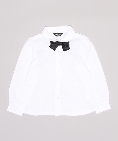 COMME CA ISM（コムサイズム）の「リボンタイ付き　長袖ブラウス(100-130cm)（シャツ/ブラウス・キッズ・ホワイト・100cm/110cm/120cm/130cm）」の3枚目の写真