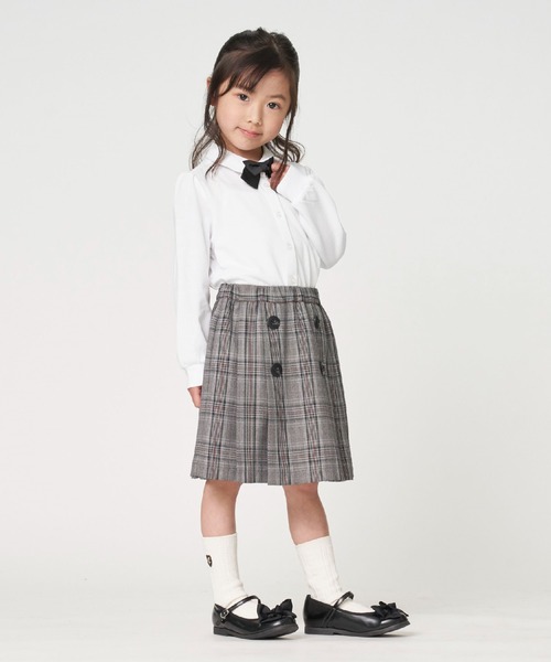 COMME CA ISM（コムサイズム）の「リボンタイ付き　長袖ブラウス(100-130cm)（シャツ/ブラウス・キッズ・ホワイト・100cm/110cm/120cm/130cm）」の2枚目の写真