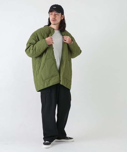 URBAN RESEARCH Sonny Label（アーバンリサーチサニーレーベル）の「キルティングロングジャケット（その他アウター・メンズ・ネイビー/カーキ・MEDIUM/LARGE）」の8枚目の写真