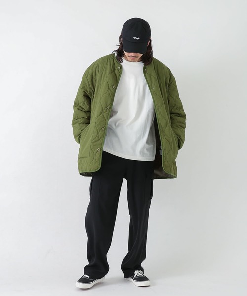 URBAN RESEARCH Sonny Label（アーバンリサーチサニーレーベル）の「キルティングロングジャケット（その他アウター・メンズ・ネイビー/カーキ・MEDIUM/LARGE）」の9枚目の写真