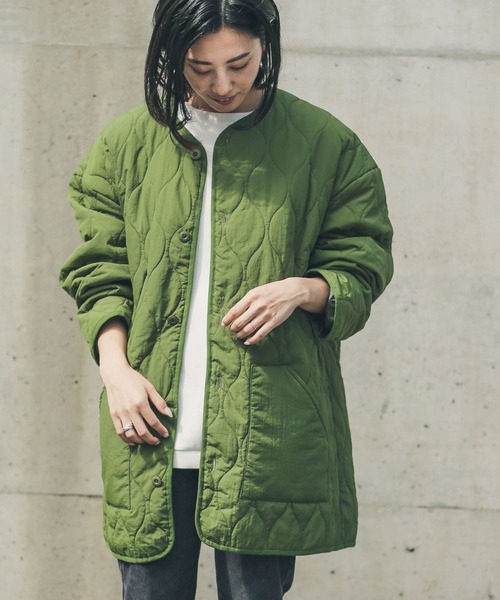 URBAN RESEARCH Sonny Label（アーバンリサーチサニーレーベル）の「キルティングロングジャケット（その他アウター・メンズ・ネイビー/カーキ・MEDIUM/LARGE）」の11枚目の写真